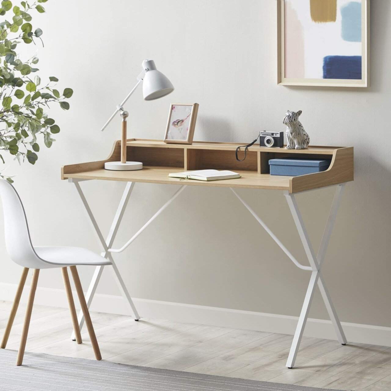 510 DESIGN Home Office Computer Desk for Small Spaces, Natural
